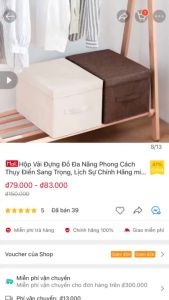Hộp vải đựng đồ đa năng TD1 kích thước 38x25x25cm đựng quần áo chăn màn phong cách Thụy Điển sang trọng – Hàng chính hãng D Danido