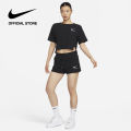 Nike Women's Sportswear Ribbed Jersey Short-Sleeve Top - Black [FV1406-010]. 