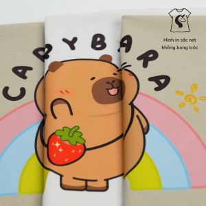 Set váy bé gái Capybara Bomines Bộ áo chân váy dễ thương cho bé 4-12 tuổi 14-36kg SETCVCAPYCV