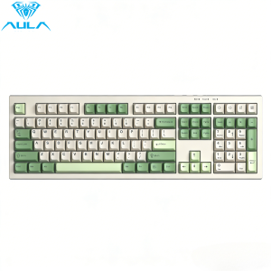 AULA | AULA S102 Wired Silent Membrane Gaming Keyboard 108 Keys Full Size with Number Pad Creamy Silicone Structure RGB Backlit
