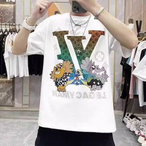 Slim Fit Cotton round Neck Short Sleeve T-Shirt Mens Summer Fashion Brand Printed Casual Top Quality Youth Trendy Tee