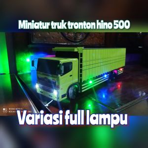 promo mainan anak remotcontrol miniatur truk tronton hino ful warna dan variasi
