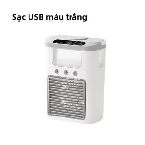 Quạt Tạo Độ Ẩm USB Di Động Mini Có Đèn Ngủ LED Và Chức Năng Làm Mát Không Khí - Cài Đặt Ba Phun Để Sử Dụng Trên Máy Tính Để Bàn