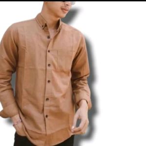 Kemeja Polos Pria Lengan Panjang Hem Cowok Distro Premium Baju Laki-laki Dewasa Terbaru Coksu