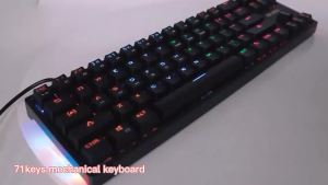BAJEAL K71 Bàn Phím Cơ Blue Switch Di Động Chơi Game Plug-in Type-C Tách Dây Phím Bàn Phím Mini Cho Máy Tính Để Bàn Laptop Máy Tính Bảng