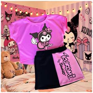 MALL QUALITY pink kuromi terno sets for kids age 1-15 years old