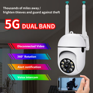 Brifit YCC-365 Camera giám sát an ninh gia đìnhcamera xoay 360° điểm ảnh HD 1080Pkết nối WIFI tần số kép 2.4G/5G tầm nhìn ban đêm hồng ngoại camera trong nhà camera ngoài trời cuộc gọi hai chiều   camera IP thông minh（đen/trắng）