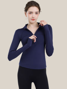 Long Sleeve Pilates Half Zip Naked Feel Yoga Top Slimming Running Fitness Cycling Wear Womens Tight Fit Sportswear