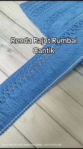 (Per 2 Meter) RDR515 Renda Rajut Rumbai Cantik Lebar 4Cm-55Cm