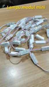 Lampu Led modul mini lensa Dc 12v modul 3mata buat neon box 0.6w/pcs