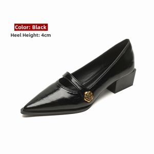 MIFEI | Retro Low-cut Mary Jane Pumps Large Size