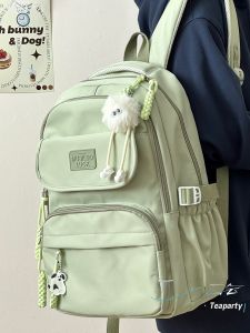 กระเป๋าสะพายไหล่อเนกประสงค์สไตล์เกาหลีความจุขนาดใหญ่สําหรับเด็กผู้หญิงนักเรียนมัธยมปลายและวิทยาลัยพร้อมช่องใส่แล็ปท็อป