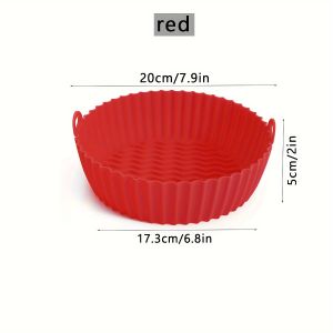 Air Fryer Silicone Tray High Temperature Resistance & Easy Cleaning Food Grade Baking Silicone Mat Grilling Round Mat