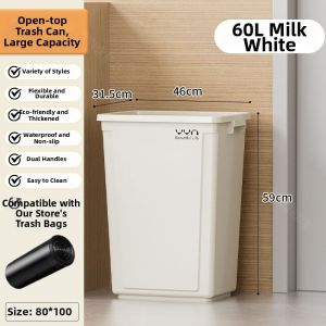 Outdoor Indoor Commercial Large Capacity Square Trash Can