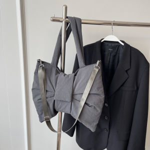 Casual Large Capacity Nylon Bag Womens 2025 New Fashion Butterfly Knot Single Shoulder Bag Commuter Slant Crossbody Bag