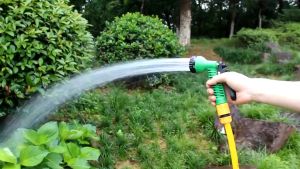Paket Selang Air Benang Ukuran 1/2 5/8 3/4 Inch Anti Lumut 2 5 10 Meter + Semprotan Nozzle 7 Mode - Paket Selang Taman Kuat Tebal 2mm Semprotan Cuci Motor Mobil Siram Tanaman