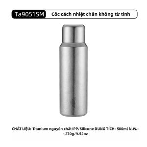 Tiartisan | Bình Giữ Nhiệt Tiartisan Titanium Nắp Từ Tính 380ML/500ML Cách Nhiệt Chân Không Có Bộ Lọc Trà Dùng Ngoài Trời