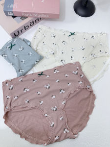 plus Size Comfortable Underwear High Elasticity Modal Cotton Butt Covering Big Girls mid Waist Design No Trace Floral Pattern