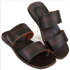 sandal pria full kulit sol karet brend wallbeth terlaris