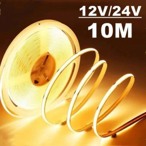 320LED 1-10m Dimmable LED COB Strip DC 12V 24V FOB Lights for Room Bedroom Decor High Density Soft Flexible Neon Tape Light Lamp