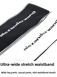 High Waist Elastic Band Letter Embroidery Soft Polyester Nylon Material for Skirts Pants DIY Sewing Accessories
