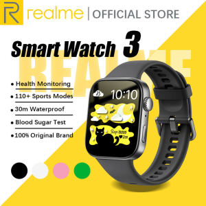 Realme Watch 3 Smart Watch 2.04 Inth Touch Screen Sport Watch Waterproof Android IOS Bluetooth Call SMS Heart Rate Blood Pressure Sleep Monitoring  Reminder Original Branded SmartWatches for Men Women