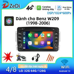 Máy Nghe Nhạc Đa Phương Tiện Ô Tô Android 13 Màn Hình 7 Inch Tích Hợp WiFi Carplay GPS Dẫn Đường Radio Bluetooth Loại Double Din Dành Cho Xe Benz Vito W639 Vaneo CLK-W209 C209 W210 C-W203