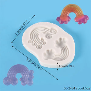 Hot Air Balloon Rainbow Cloud Silicone Mold Cake Decorating Fondant Chocolate Candy Sugar Craft Gum Paste Cupcake Topper Mold
