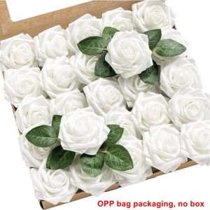 5/10/20Pcs Artificial Rose Flowers Fake Flowers Foam Rose Bulk W/stem for DIY Wedding Bouquets Center Ornaments Party Home Decor