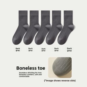 Miiow | Warm Long Tube Sports Socks Anti Slip Absorbent Cotton Mens Mid Calf Short Socks Pure Color Fall Winter Anti Odor Socks