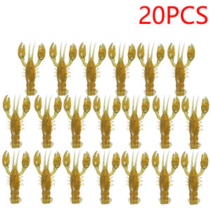 20pcs Crawfish Artificial Bait Shrimp Lobster Claw Lure For Bass Trout Pike Salmon Soft PVC Fishing Lures Swimbait 5.5cm/2.3g