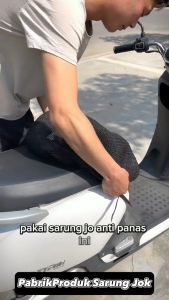Sarung Jok/Cover Jok Sepeda Motor Jaring 3D Bersirkulasi Antiselip Anti Panas Tebal dengan Jaring