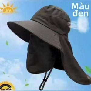 JIFANPAUL | Mũ Bảo Vệ Chống Nắng Có Kính Che Mặt và Andnh Rộng Sạc Năng Lượng Mặt Trời