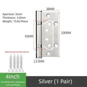 Mother-in-child door and window hinges embedded door hinges no need to slot & do not distinguish between left and right