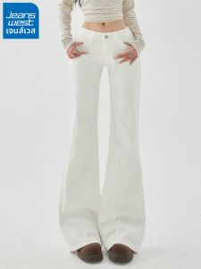 Jeanswest | Quần Jeans Ống Loe Cạp Thấp Phong Cách Retro Mỹ Cho Nữ Dáng Slim Mùa Thu
