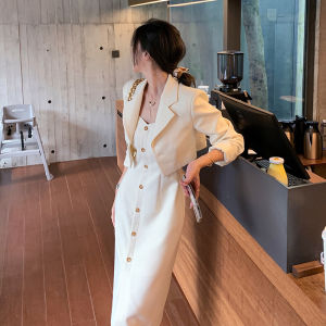 Chic Autumnal Two-Piece Suit Set for Women in Small Fragrance Style Professional Ladylike French Noblewoman Fashionable Ensemble