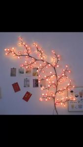 USB Powered DIY Maple Leaf Rose Flower Willow Vine Lamp 8‑Modes Magic Floral Chandelier Night Light for Home Wall Room Decor