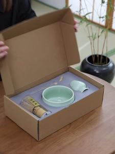 Japanese Matcha Set Ceremony with Whisk Holder 4/7-piece Gift Box Suitable for Friends Gathering