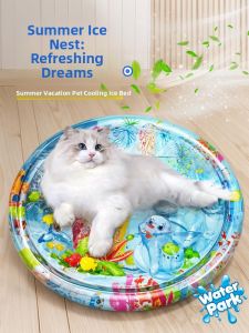 MONLEYTA | Thickened Inflatable Pet Water Mat Summer Large Doggie Water Ice Mat Cool Toy For Cats And Dogs Easy To Fill And Use