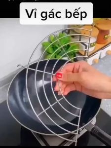 Vỉ gác thức ăn khi chiên rán - (Thích hợp cho các loại chảo phi 28 - 30 cm)