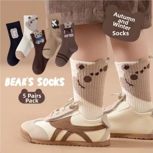 Warm Thicker Girls Cotton Socks Mid-Calf