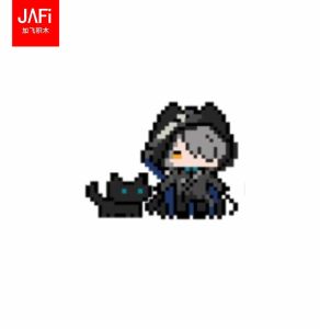 Pixel Art Figurine Materials Kit Approximately 14 Cm High Black Cat Included for Ark of Tomorrow Collectible Gaming Merchandise