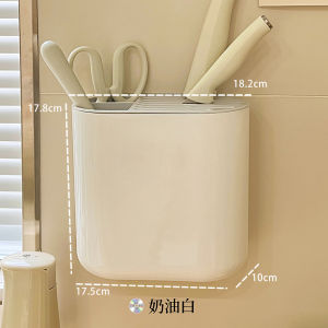 ตู้เก็บของในครัวแบบติดผนังพร้อมชั้นวางมีดและตะเกียบ ชั้นวางของแบบอเนกประสงค์ ชั้นวางของแบบพับได้ ชั้นวางของแบบท่อสำหรับใส่ตะเกียบ