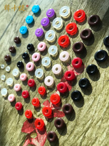 Silicone Discs DIY Sand Gold Positioning Beads Red Rubber Ring Accessories for Bracelets and Crystals Anti-Friction Water-Proof