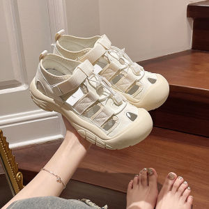Womens Roman Style Thick Heel Sandals Casual Outdoor Wear Spring 2026 Fashion Trendy Dad Shoes Clog Trendy Low Top