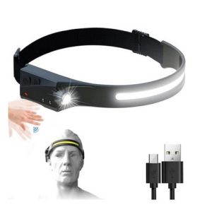 Senter Kepala Sensor LV-20 Multifungsi Lampu Kepala COB Senter Luar Ruangan Lampu Depan Tahan Air