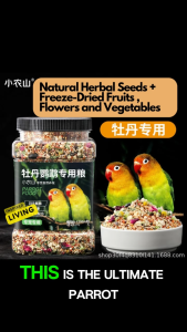 Premium Bird Food Seed Mix with Probiotics | Fruits Vegetables Egg Yolk | Parrot Lovebird Cockatiel Conure