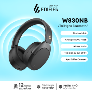 Tai nghe chụp tai Bluetooth 5.4 EDIFIER W830NB Chống ồn chủ động ANC | Hi-Res Audio | Pin 96h | Bảo Hành 15 Tháng