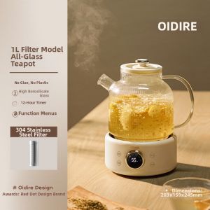 OIDIRE | Full Glass Thermal Pot for Home Office