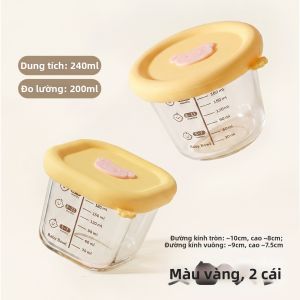 SIYUE | Tô Thủy Tinh Borosilicate Cao Cấp Có Nắp An Toàn Cho Lò Vi Sóng & Lò Nướng